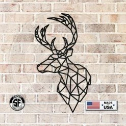 Speed Fabrication Geometric Art Deer, Stag Minimalist Wall Decor