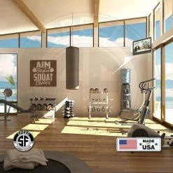 Speed Fabrication Fitness/Gym Metal Signs Aim Higher Squat Lower Gym Motivational Metal Sign