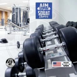 Speed Fabrication Fitness/Gym Metal Signs Aim Higher Squat Lower Gym Motivational Metal Sign