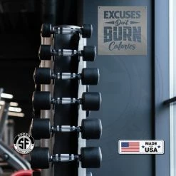 Speed Fabrication Excuses Don't Burn Calories Gym Motivational Saying Metal Sign- Funny Gym Sign Fitness/Gym Metal Signs
