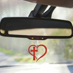 Speed Fabrication Assorted Metal Valentine Hearts Rear View Mirror Metal Ornaments
