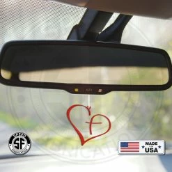 Speed Fabrication Assorted Metal Valentine Hearts Rear View Mirror Metal Ornaments