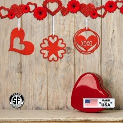 Speed Fabrication Assorted Metal Valentine Hearts Rear View Mirror Metal Ornaments