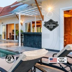 Speed Fabrication Outdoor Patio/Lawn Metal Signs Personalized Welcome Patio With Established Date Outdoor Metal Sign