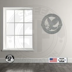 Speed Fabrication Outdoor Patio/Lawn Metal Signs Personalized Eagle Welcome And Date Metal Sign