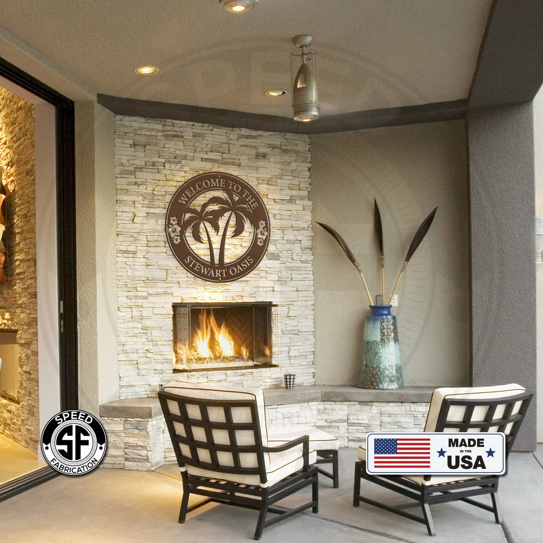 Speed Fabrication Most Popular Tropical Metal Sign