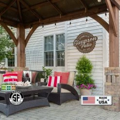 Speed Fabrication Outdoor Patio/Lawn Metal Signs Custom Family Patio Sign