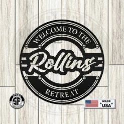 Speed Fabrication Personalized Welcome Retreat With Established Date Metal Sign Monograms