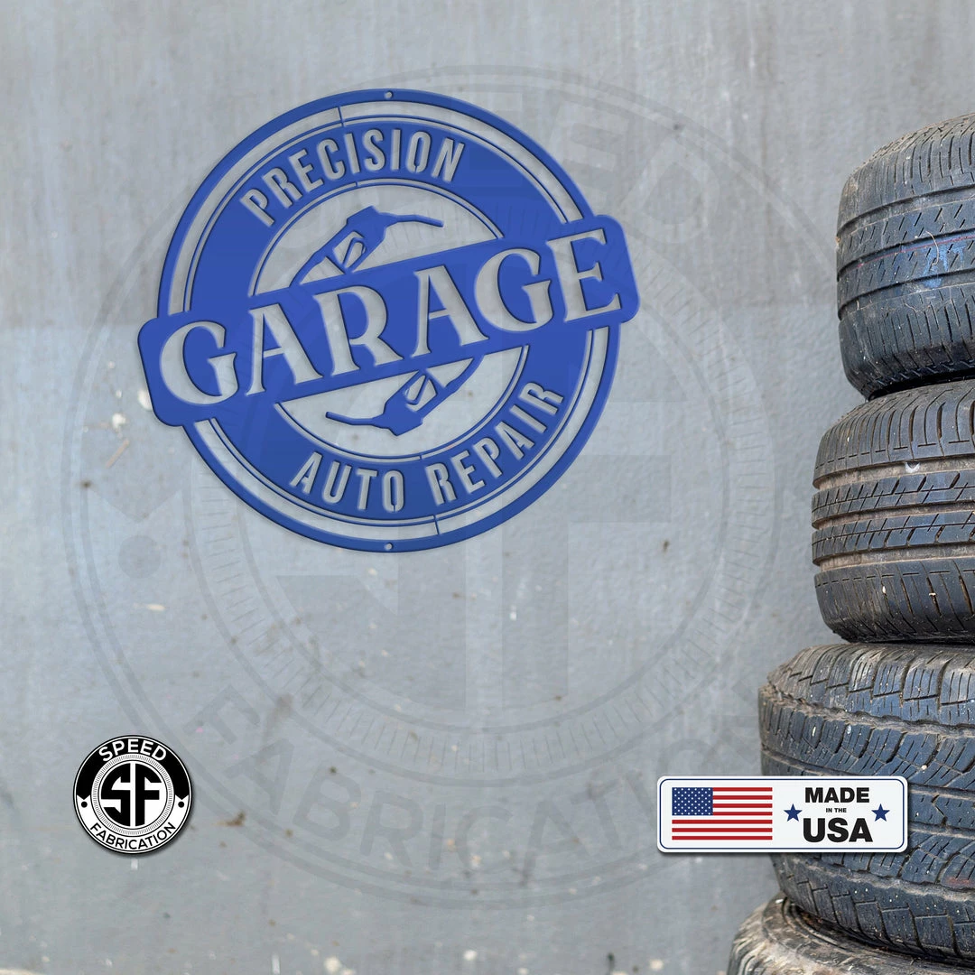Speed Fabrication Personalized Garage Metal Sign-Muscle Car Sign-Garage Sign Garage Metal Signs