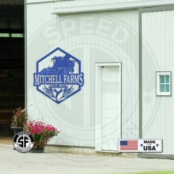 Speed Fabrication Farm Metal Signs Personalized Corn And Combine With Established Date Metal Sign
