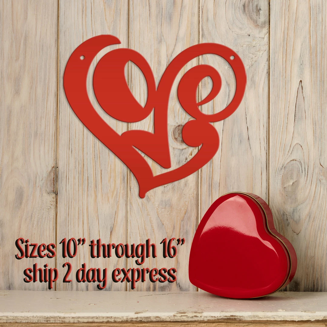 Speed Fabrication Assorted Red Valentine Hearts / Valentine Gift Metal Signs Heart/Love Metal Signs