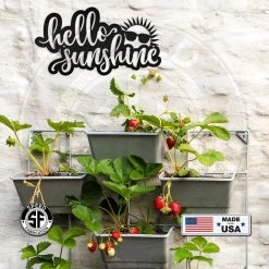 Speed Fabrication Hello Sunshine Metal Sign Outdoor Patio/Lawn Metal Signs