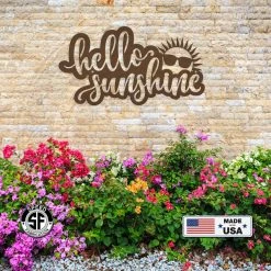 Speed Fabrication Hello Sunshine Metal Sign Outdoor Patio/Lawn Metal Signs
