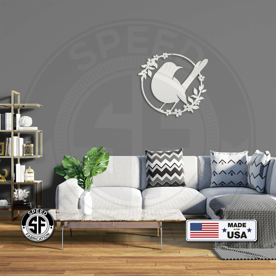 Speed Fabrication Round Flower Garden Bird Metal Sign Animal Metal Signs