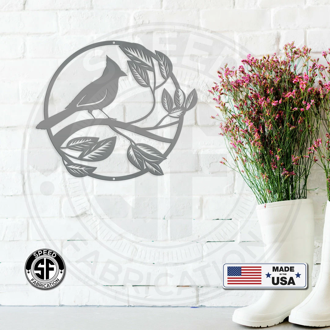 Speed Fabrication Decorative Cardinal Bird Garden Metal Sign Animal Metal Signs