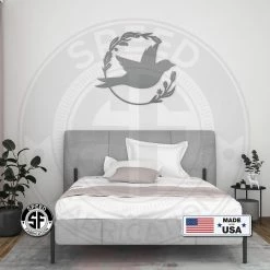 Speed Fabrication Animal Metal Signs Bird Wall Decor - Bird In Wreath Wall Art - Mom Gift