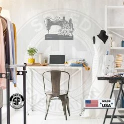 Speed Fabrication Decorative Antique Sewing Machine With Flowers Metal Sign Kitchen/Bath/Laundry