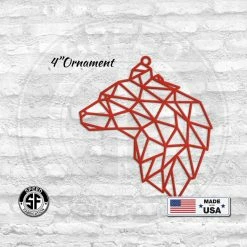 Speed Fabrication Geometric Art Bear Minimalist Wall Decor Animal Metal Signs