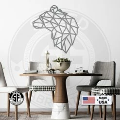 Speed Fabrication Geometric Art Bear Minimalist Wall Decor Animal Metal Signs