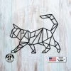 Speed Fabrication Animal Metal Signs Geometric Art Cat Minimalist Wall Decor