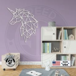 Speed Fabrication Geometric Art Unicorn Minimalist Wall Decor