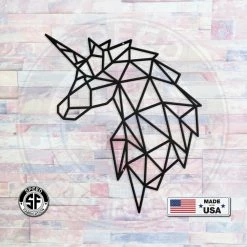 Speed Fabrication Geometric Art Unicorn Minimalist Wall Decor