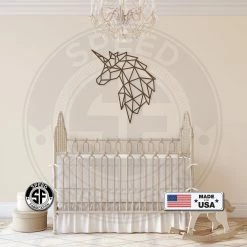 Speed Fabrication Geometric Art Unicorn Minimalist Wall Decor