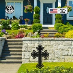 Speed Fabrication Assorted Christian Cross Metal Yard Stakes-Outdoor Cross-Garden Stake