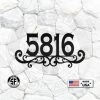 Speed Fabrication Personalized Scroll House Numbers Metal Sign