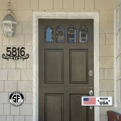 Speed Fabrication Personalized Scroll House Numbers Metal Sign