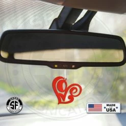 Speed Fabrication Assorted Metal Valentine Hearts Rear View Mirror Metal Ornaments