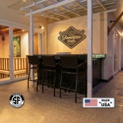 Speed Fabrication Outdoor Patio/Lawn Metal Signs Personalized Welcome Patio With Established Date Outdoor Metal Sign