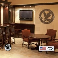 Speed Fabrication Outdoor Patio/Lawn Metal Signs Personalized Eagle Welcome And Date Metal Sign