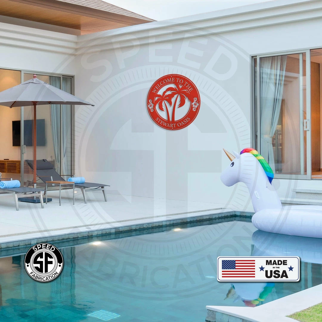 Speed Fabrication Most Popular Tropical Metal Sign