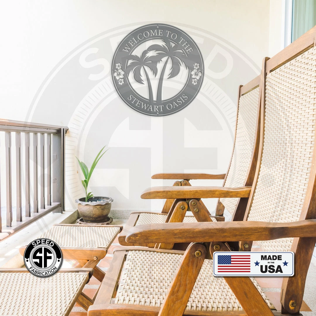 Speed Fabrication Most Popular Tropical Metal Sign