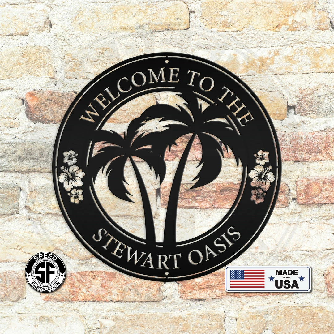 Speed Fabrication Most Popular Tropical Metal Sign