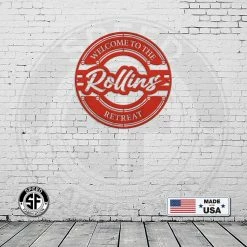 Speed Fabrication Personalized Welcome Retreat With Established Date Metal Sign Monograms