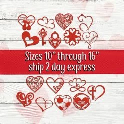 Speed Fabrication Assorted Red Valentine Hearts / Valentine Gift Metal Signs Heart/Love Metal Signs