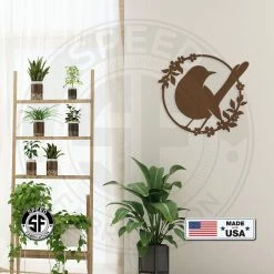 Speed Fabrication Round Flower Garden Bird Metal Sign Animal Metal Signs