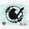 Speed Fabrication Round Flower Garden Bird Metal Sign Animal Metal Signs
