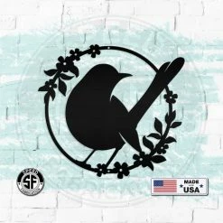 Speed Fabrication Round Flower Garden Bird Metal Sign Animal Metal Signs