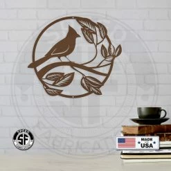 Speed Fabrication Decorative Cardinal Bird Garden Metal Sign Animal Metal Signs