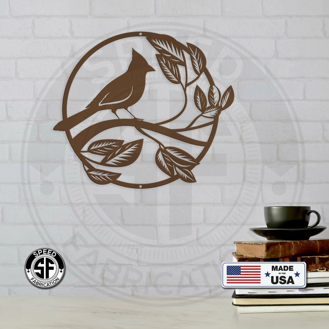 Speed Fabrication Decorative Cardinal Bird Garden Metal Sign Animal Metal Signs