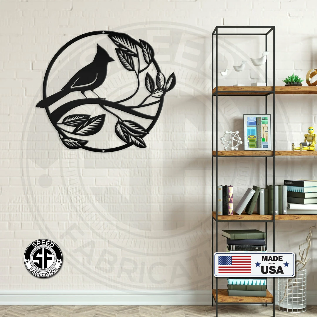 Speed Fabrication Decorative Cardinal Bird Garden Metal Sign Animal Metal Signs