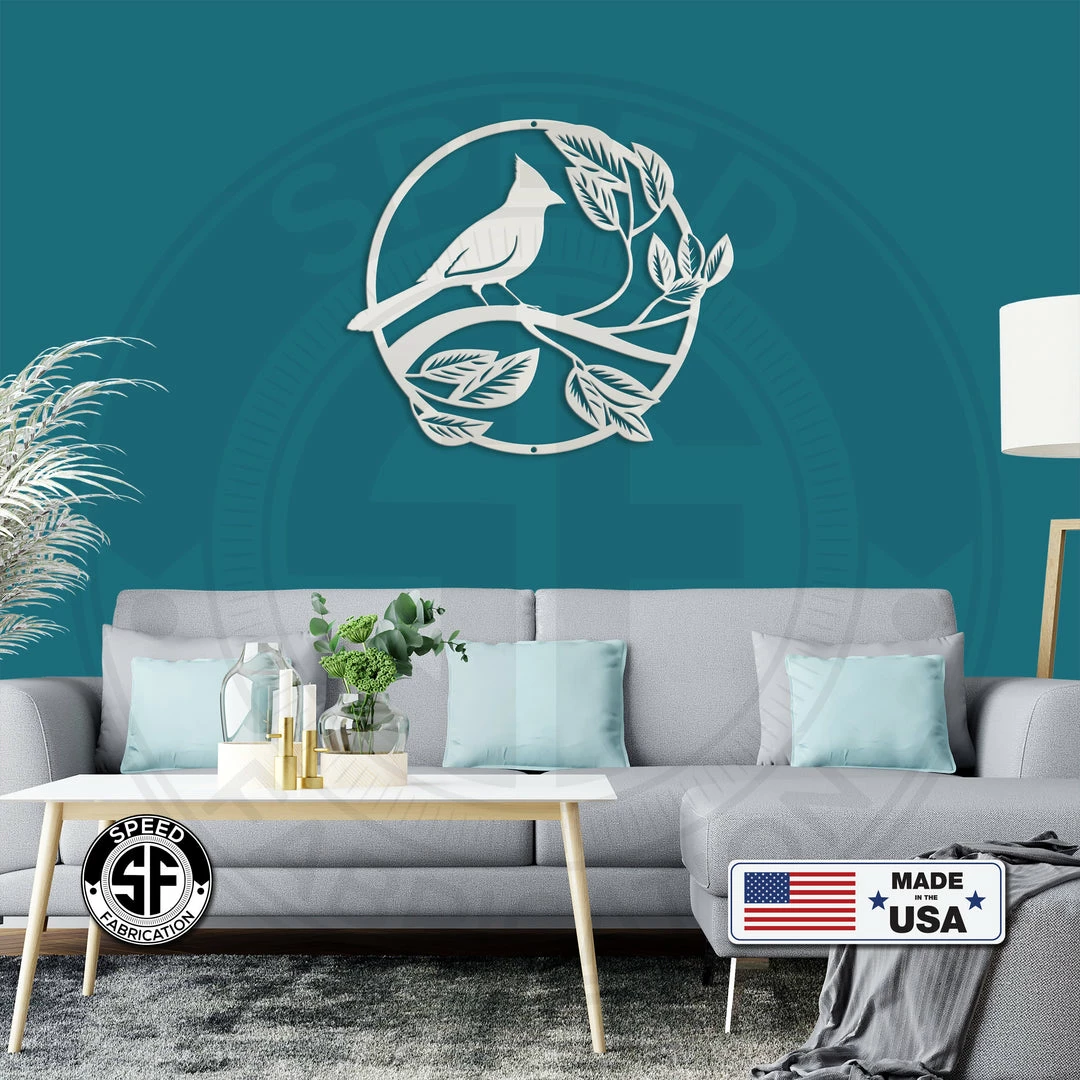 Speed Fabrication Decorative Cardinal Bird Garden Metal Sign Animal Metal Signs