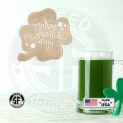 Speed Fabrication Happy St. Patrick's Day Shamrock Metal Sign- St. Patty's Day