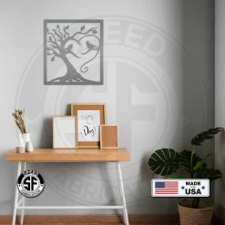 Speed Fabrication Decorative Tree With Birds Square Metal Sign Animal Metal Signs
