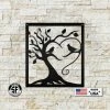 Speed Fabrication Decorative Tree With Birds Square Metal Sign Animal Metal Signs