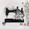 Speed Fabrication Decorative Antique Sewing Machine With Flowers Metal Sign Kitchen/Bath/Laundry