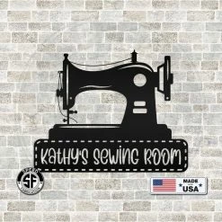 Speed Fabrication Personalized Sewing Room Antique Sewing Machine Metal Sign